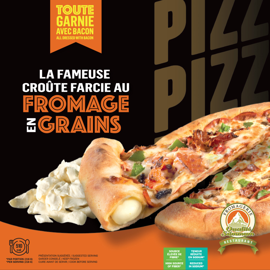 Toute garnie avec bacon - croûte farcie